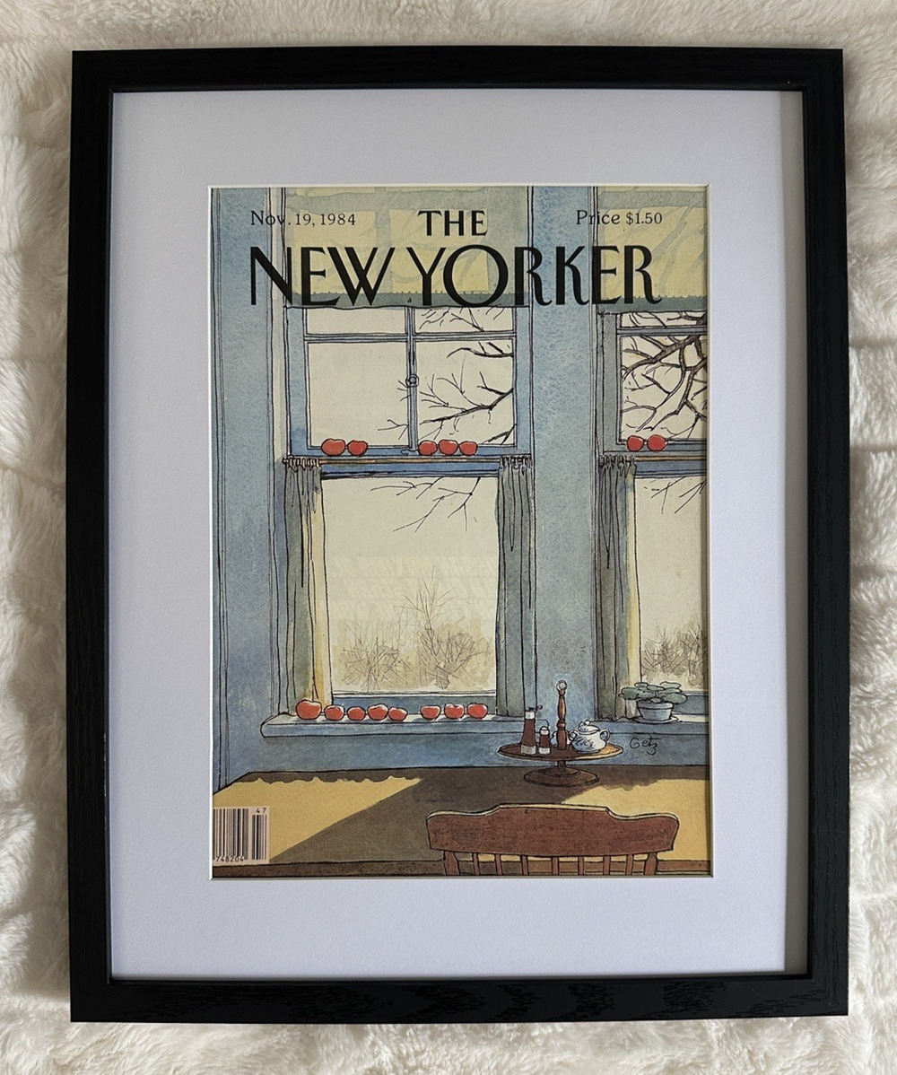 Framed New Yorker Magazine Nov 19, 1984 Arthur Getz Tomatoes In Window